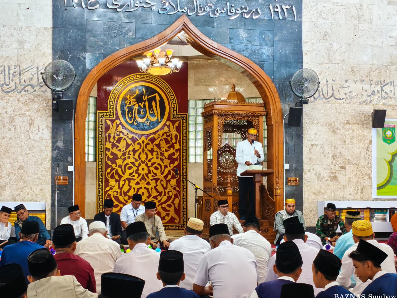 BAZNAS Sumbawa Hadiri Maulid Nabi Muhammad SAW 1448 H di Masjid Nurul Huda, Bupati Ajak ASN Perkuat 