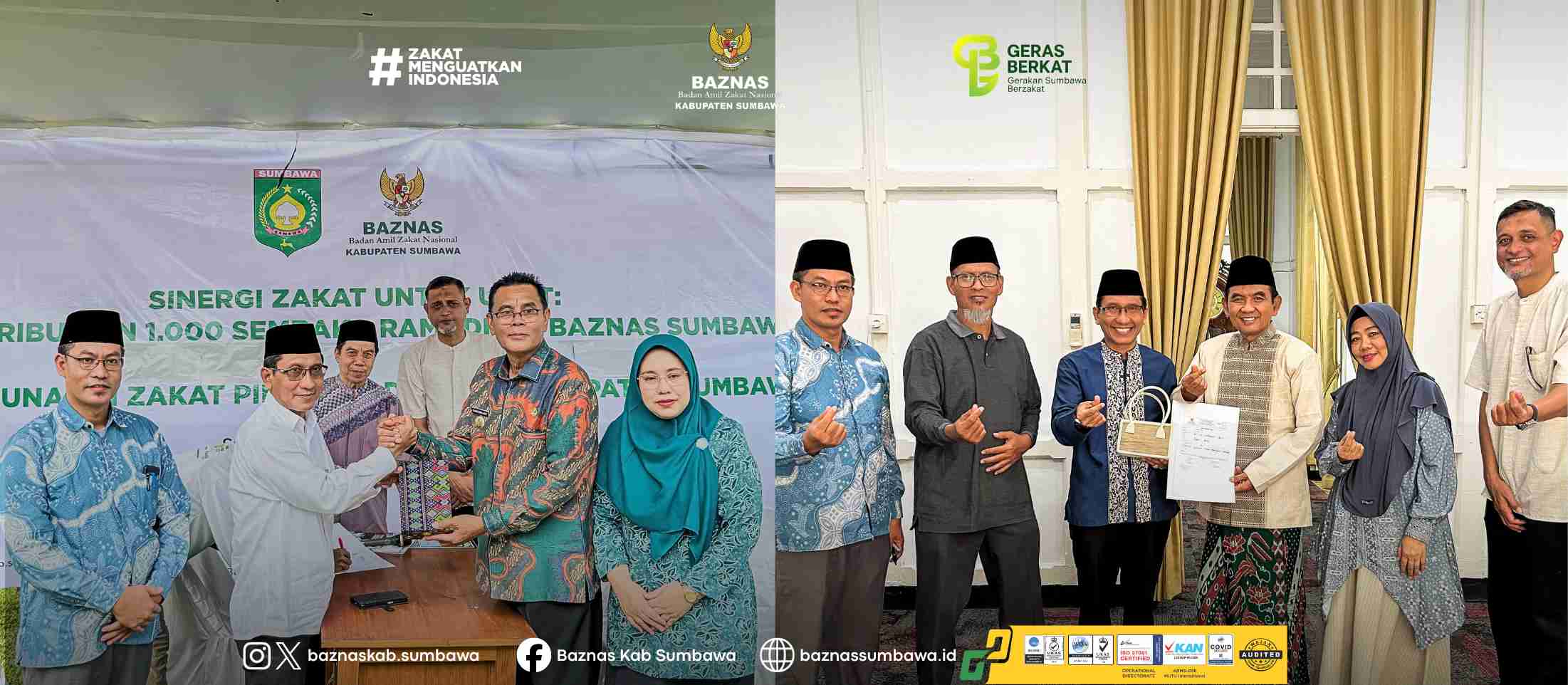 Bupati dan wakil bupati sumbawa bayar zakat di baznas kab sumbawa